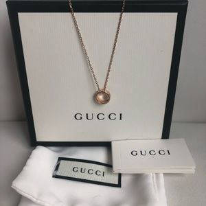 Gucci 18K rose gold necklace with diamonds